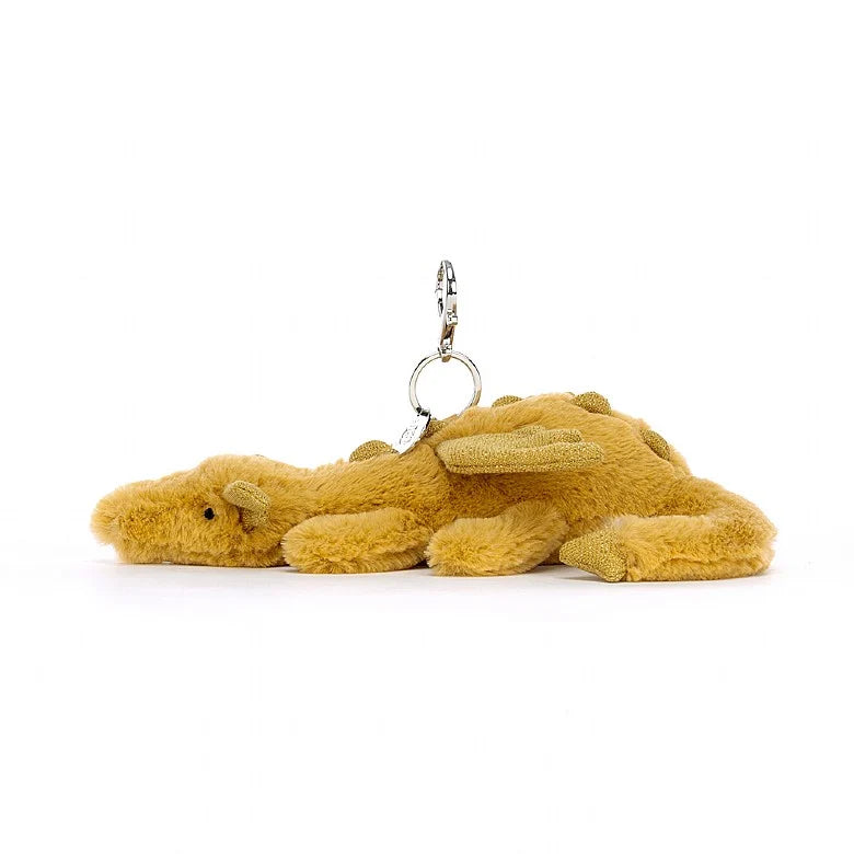 Jellycat - Golden Dragon Bag Charm - Soft Toy