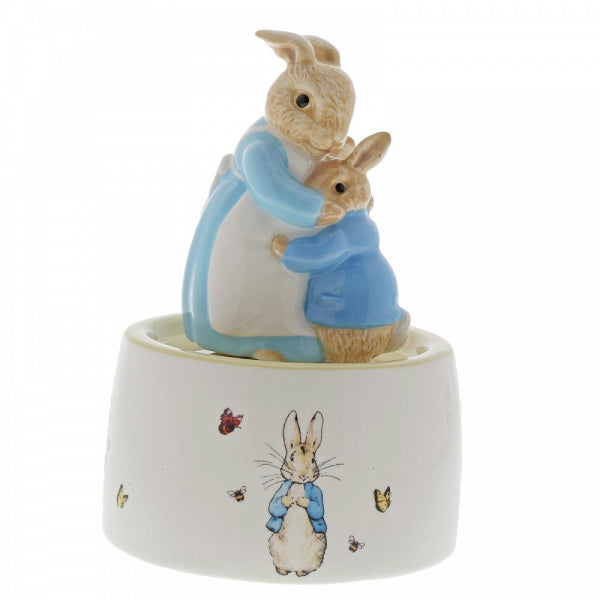 Mrs. Rabbit and Peter Rabbit Ceramic Musical