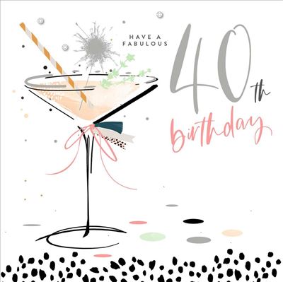 UKG greetings card - Have a Fabulous 40th Birthday