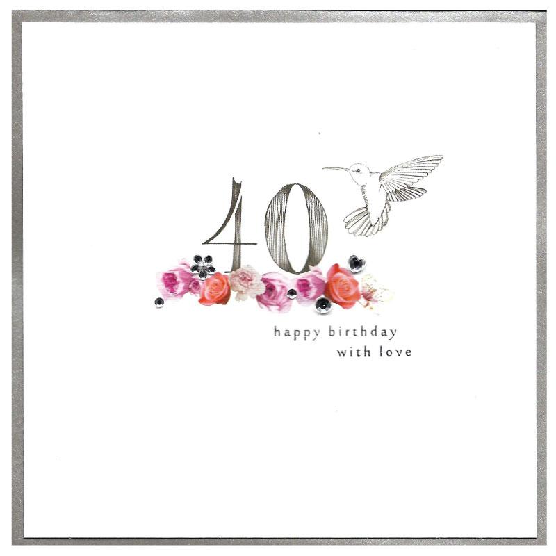 Piccadilly Greetings card - Happy 40th birthday