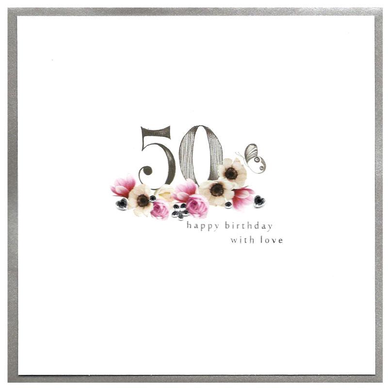 Piccadilly Greetings Card - happy 50th birthday
