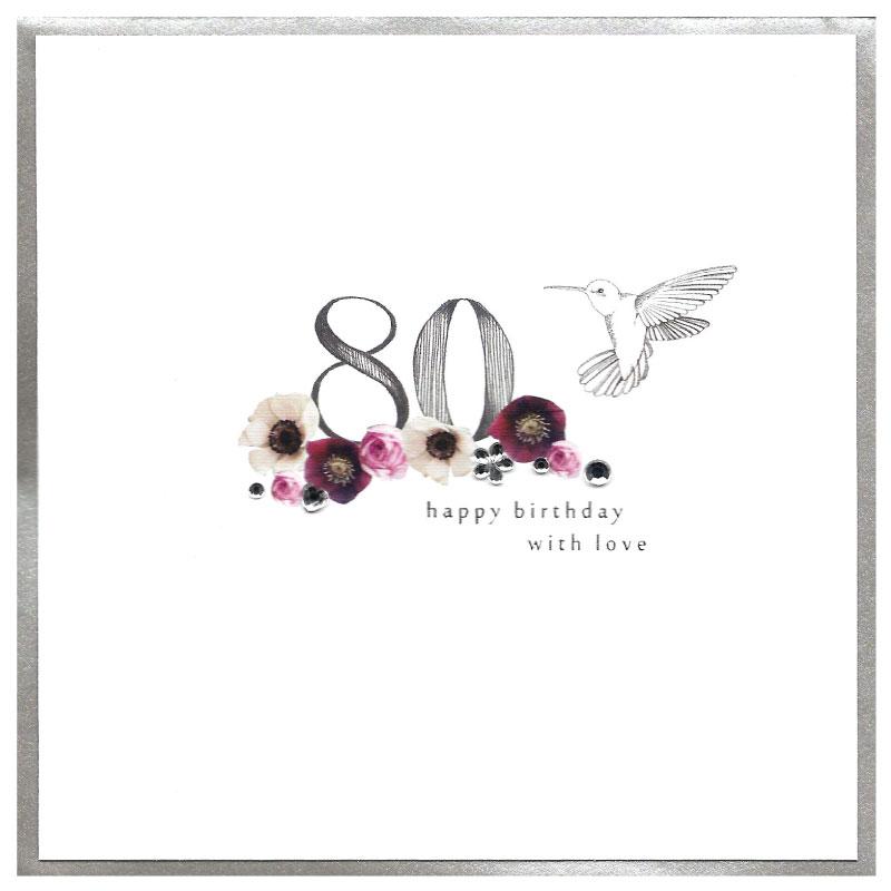 Piccadilly Greetings card - Happy 80th birthday