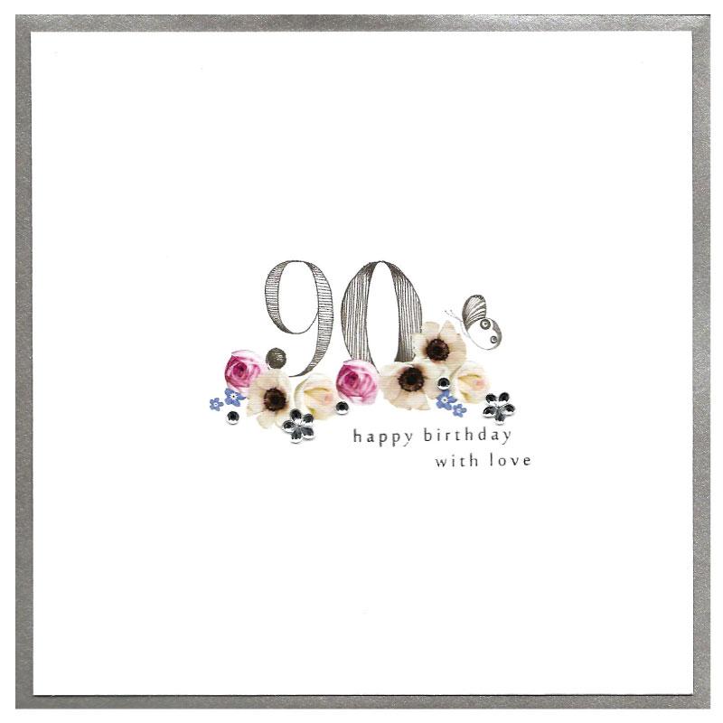 piccadilly greetings card - happy 90th birthday