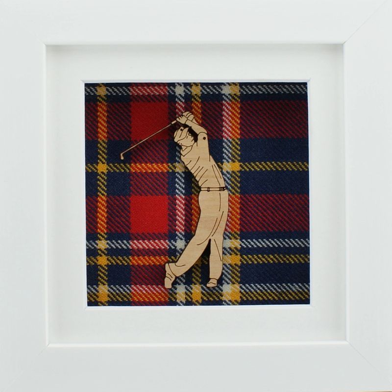 The Damside - Scottish Framed Picture - Golfer